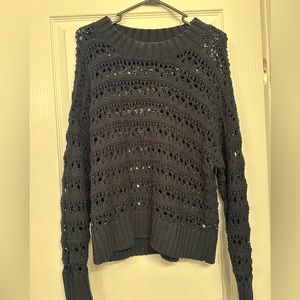 Black Crochet Sweater by Abercrombie